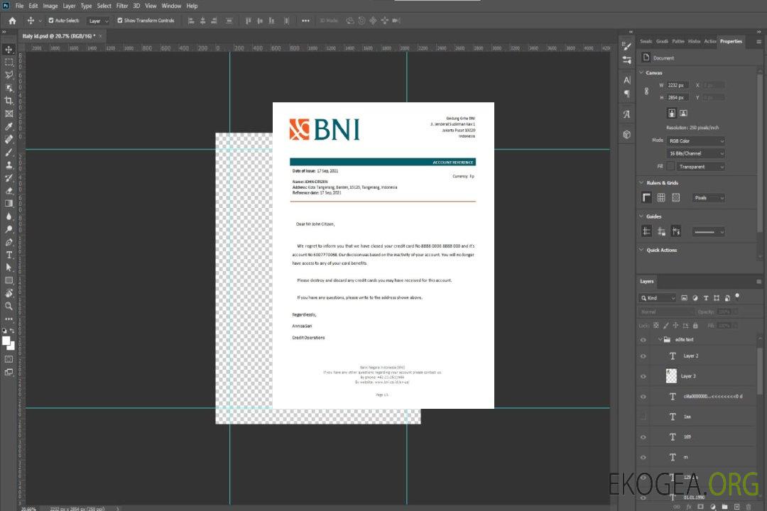 Référence Indonesia , Bank Negara , closure template